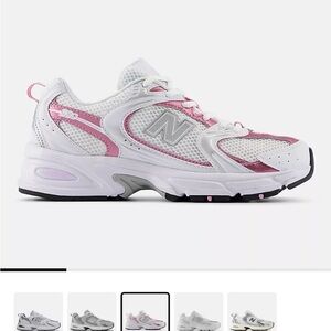 New Balance Kids' Sneakers in White and Pink